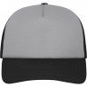 Casquette trucker 5 panneaux personnalisée en broderie gris foncé noir