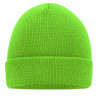 Bonnet tricot personnalisé en broderie vert vif