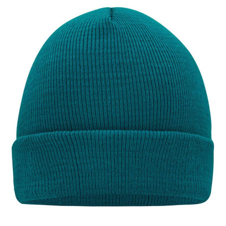 Bonnet tricot personnalisé en broderie émeraude