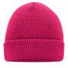 Bonnet tricot personnalisé en broderie magenta