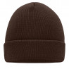 Bonnet tricot personnalisé en broderie chocolat