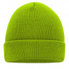 Bonnet tricot personnalisé en broderie vert citron