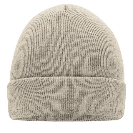 Bonnet tricot personnalisé en broderie sable