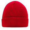 Bonnet tricot personnalisé en broderie rouge