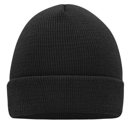 Bonnet tricot personnalisé en broderie noir
