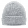 Bonnet tricot personnalisé en broderie gris clair mélange