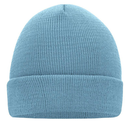 Bonnet tricot personnalisé en broderie bleu clair