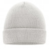 Bonnet tricot personnalisé en broderie blanc cassé