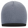 Bonnet avec bord contrasté personnalisé en broderie gris clair gris foncé