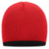 Bonnet avec bord contrasté personnalisé en broderie rouge noir