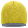 Bonnet avec bord contrasté personnalisé en broderie jaune gris clair