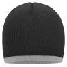 Bonnet avec bord contrasté personnalisé en broderie gris mélange gris clair mélange