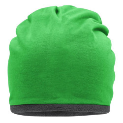 Bonnet polaire personnalisé en broderie vert face