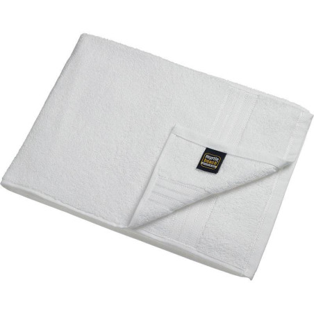 Serviette de toilette personnalisée en broderie blanc