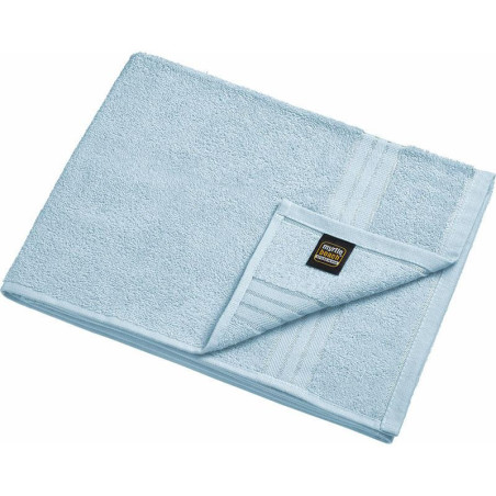 Serviette de toilette personnalisée en broderie bleu clair
