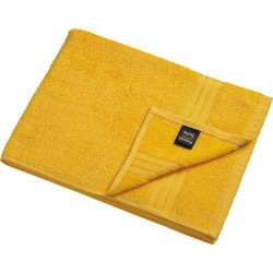 Serviette de toilette personnalisée en broderie jaune d'or