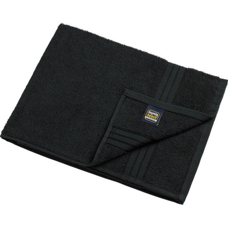 Serviette de toilette personnalisée en broderie noir