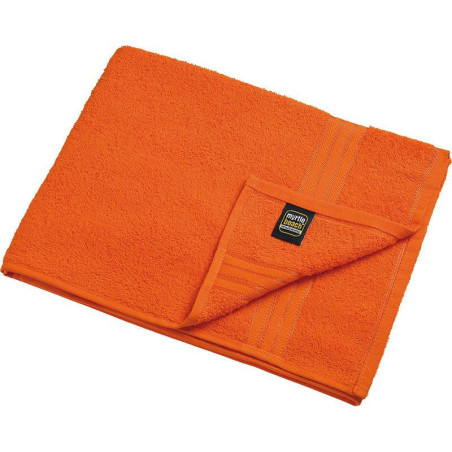 Serviette de toilette personnalisée en broderie orange