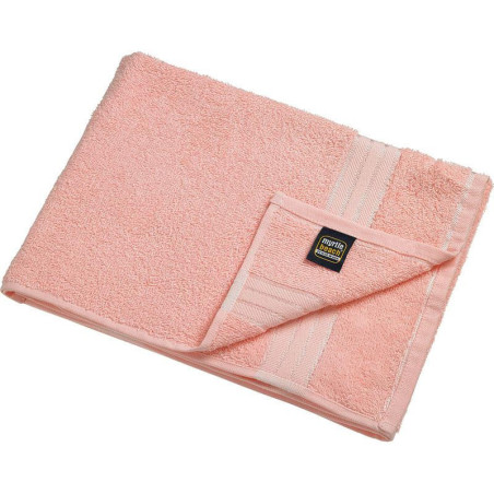 Serviette de toilette personnalisée en broderie rose clair