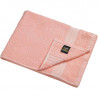 Serviette de toilette personnalisée en broderie rose clair