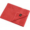 Serviette de toilette personnalisée en broderie rouge
