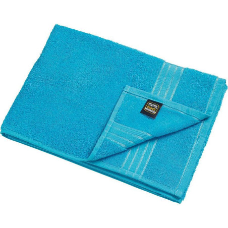 Serviette de toilette personnalisée en broderie turquoise