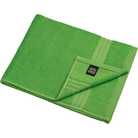 Serviette de toilette personnalisée en broderie vert citron