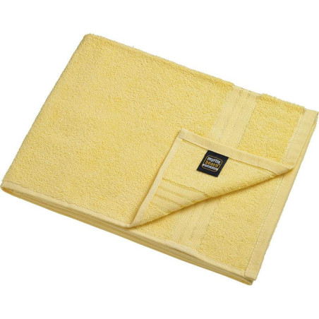 Serviette de toilette personnalisée en broderie jaune clair