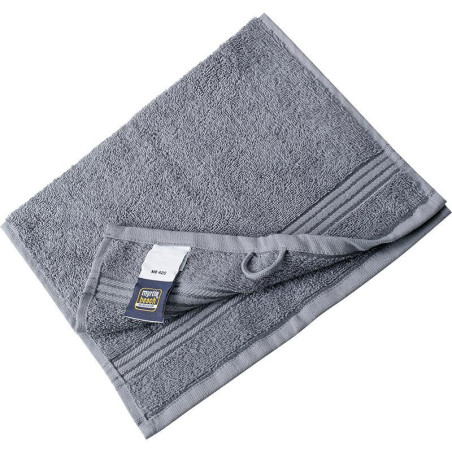 Serviette de bain personnalisée en broderie gris moyen