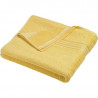 Serviette de bain personnalisée en broderie jaune clair