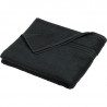 Serviette de bain personnalisée en broderie noir