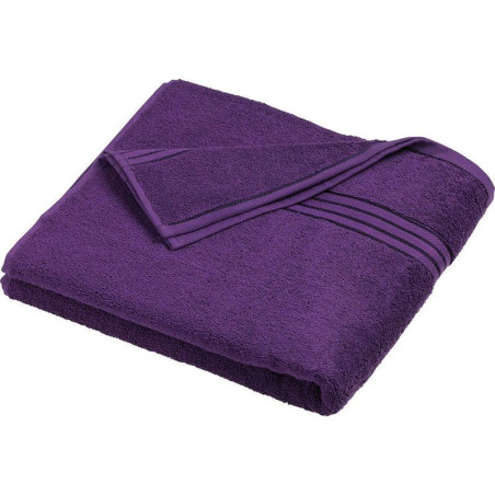 Serviette de bain personnalisée en broderie pourpre foncé