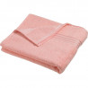 Serviette de bain personnalisée en broderie rose clair