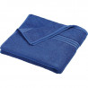 Serviette de bain personnalisée en broderie bleu roi