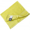 Serviette de bain personnalisée en broderie vert anis
