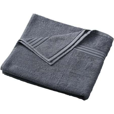 Serviette de bain personnalisée en broderie graphite