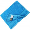 Serviette de bain personnalisée en broderie cobalt