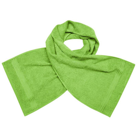 Serviette de sport personnalisée en broderie vert citron