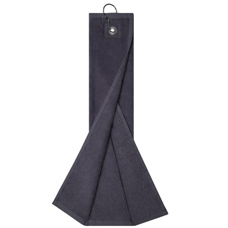 Serviette golf personnalisée en broderie anthracite