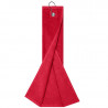 Serviette golf personnalisée en broderie rouge