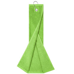 Serviette golf personnalisée en broderie vert citron