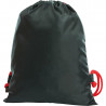 Mini sac baluchon personnalisé en flocage noir rouge