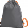 Mini sac baluchon personnalisé en flocage gris orange