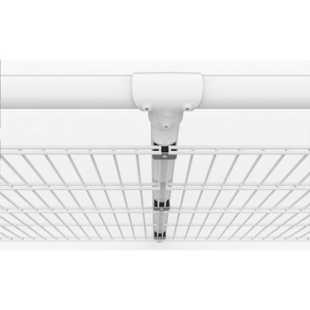 MAIN-COURANTE AVEC LISSE ALUMINIUM ET POTEAUX ACIER ET FIXATION DB-STOP - LE ML