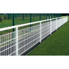 MAIN-COURANTE AVEC LISSE ALUMINIUM ET POTEAUX ACIER ET FIXATION DB-STOP - LE ML