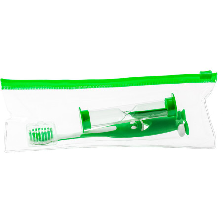 Brosse à dents mesler à personnaliser vert pochette