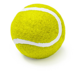 balle pour animaux lanza à personnaliser jaune