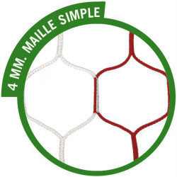 Filets foot à 11 - Maille Nids d'abeilles - Bicolore - Modèle EUROPEEN - La paire - coloris blanc/vert 2