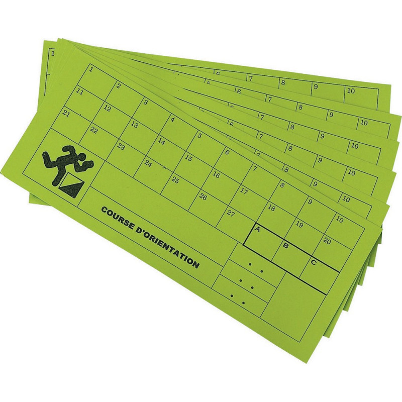 Visiodirect – Lot De 50 Cartons De Contrôle Indéchirables Pour Course D'orientation