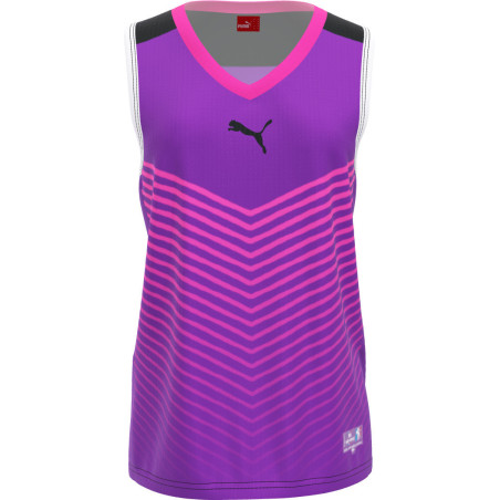 Maillot de basket femme sublimé Puma Mybball Shirt col V